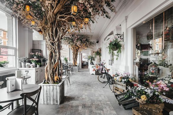 interior of the florist restaurant in liverpool